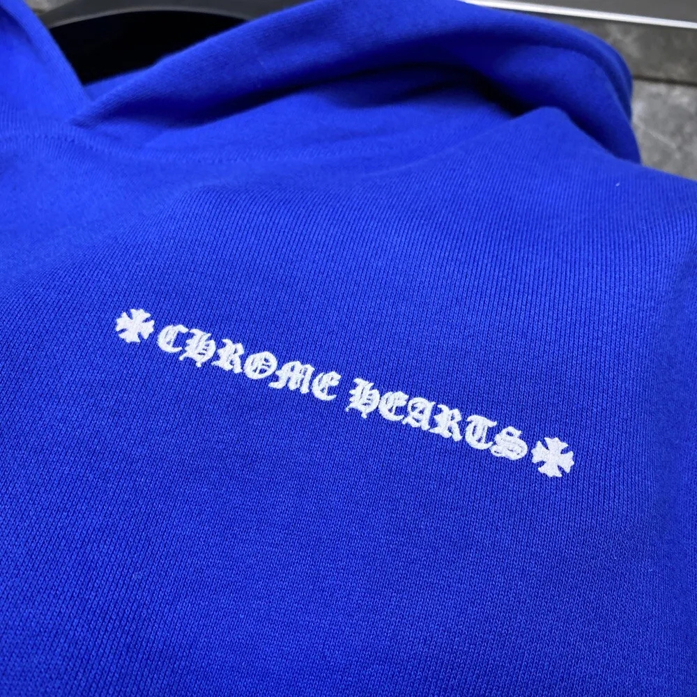 P240 Chrome Hearts Autumn and Winter 2025 Counter Synchronization ❤️ Mattyboy Limited Edition Graffiti Flower Arm Embroidery Hooded Sweatshirt Improved Customized Version 1:1 High Weight Premium Fabric Recommended Color: Limited Electric Blue Code Number: S, M, L, XL